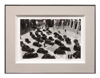 A group of four photographs ( Ministers Meeting, Rome, 1940; Preparing the Land to Plant Rice , 1949; Unloading Rice at Kobe , 1949; Bricks for Building, Greenbelt, MD, c. 1939)