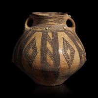 A Chinese Painted Neolithic Pottery Jar, Majiayao Culture, Banshan Type — 馬家窯文化（半山類型）彩陶雙耳罐