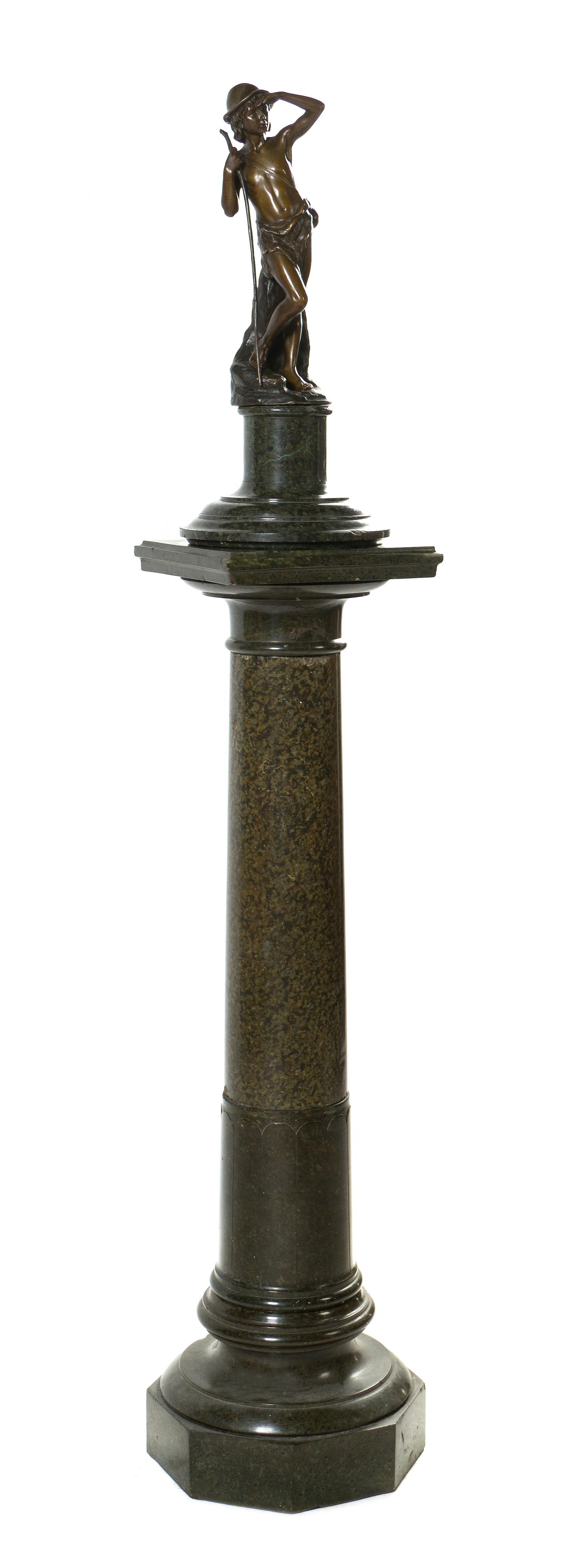 A German Bronze Figure, after Rudolf Kaesbach (1873-1955), Height of figure 14 1/4 inches.