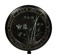 A Victorian Abalone Inlaid Papier Mache Table