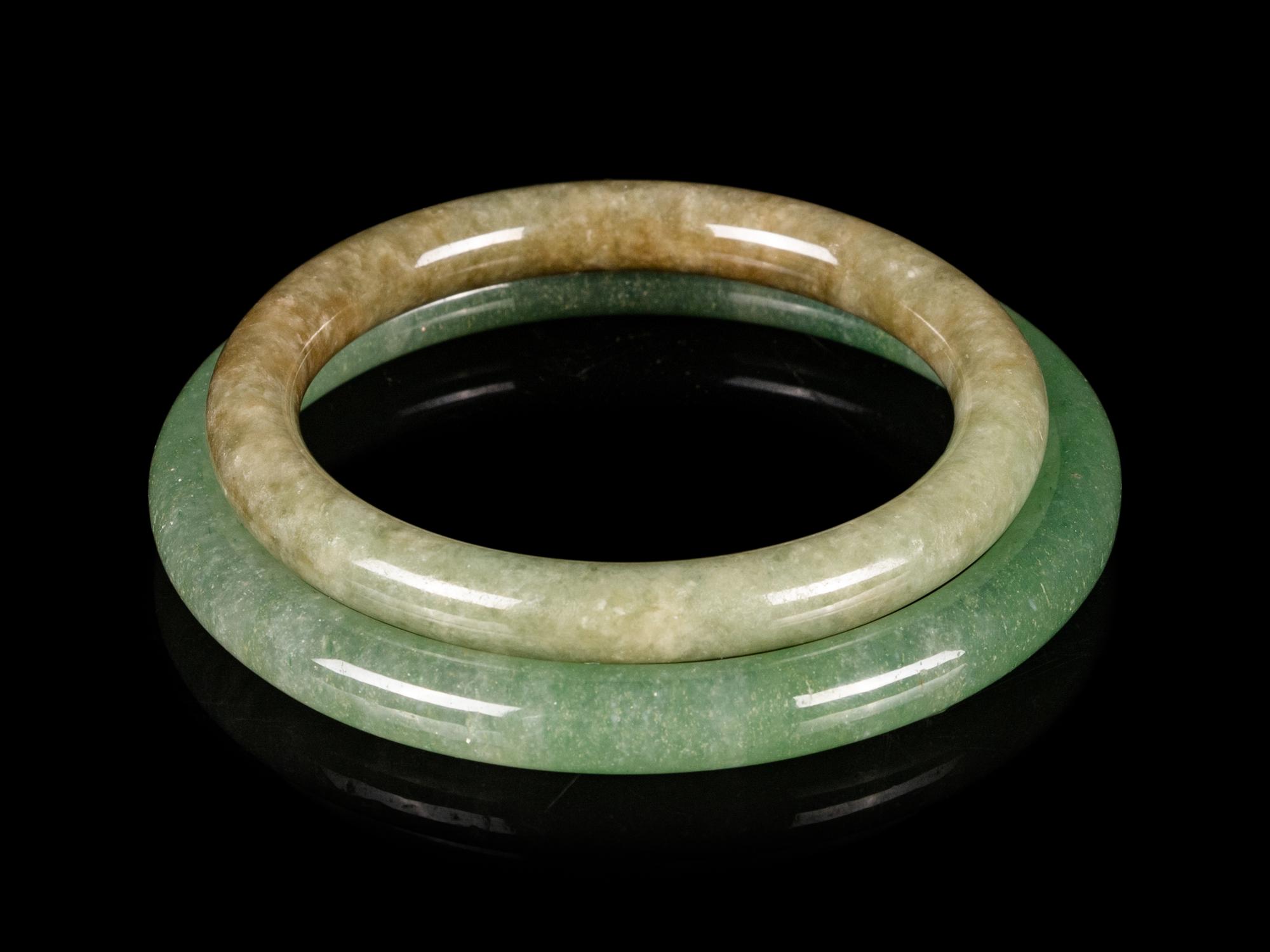 Two Chinese Hardstone Bangles