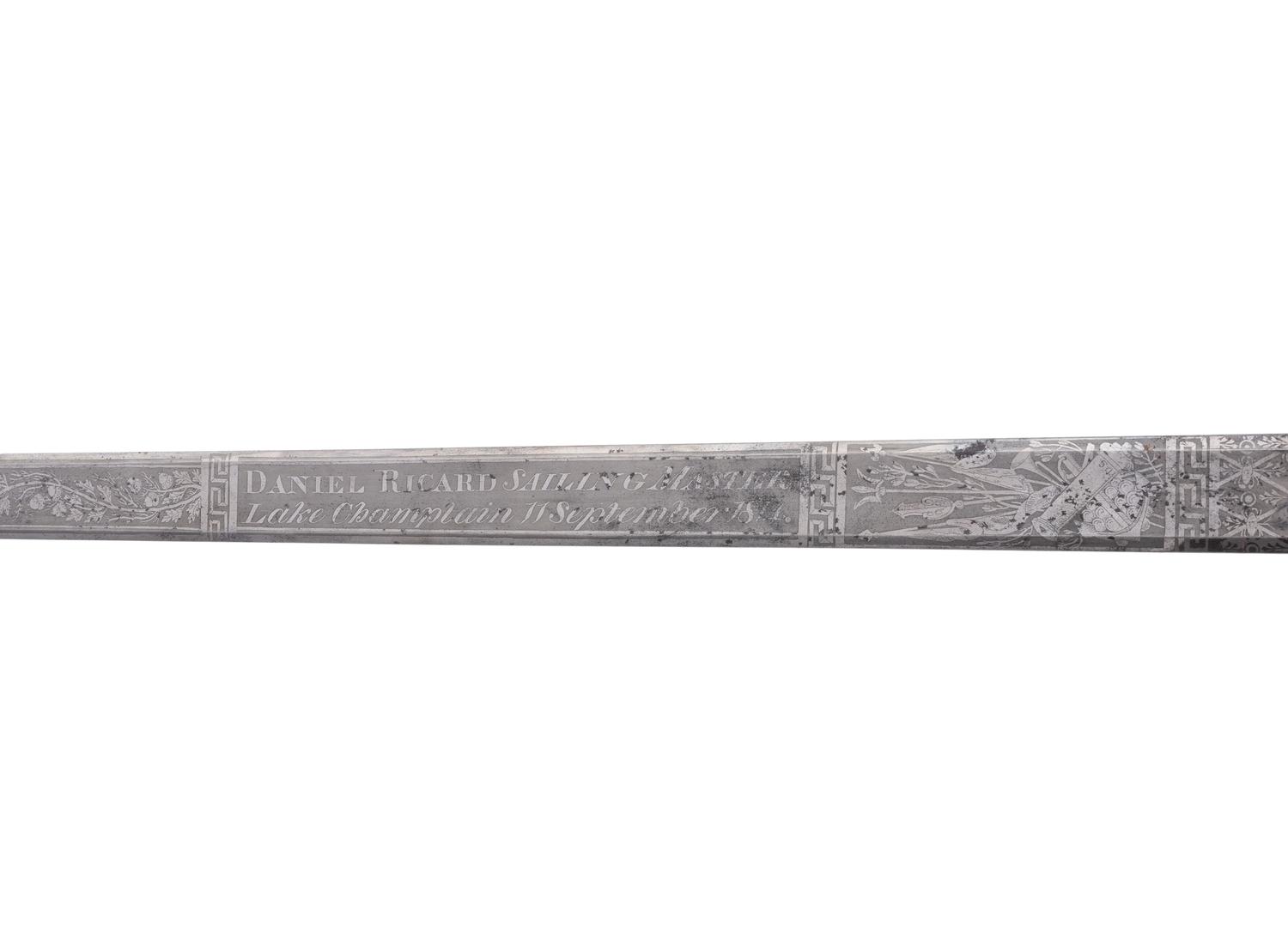 A Rare William Rose War of 1812 Lake Champlain Congressional Presentation Sword of Sailing Master Daniel Ricard