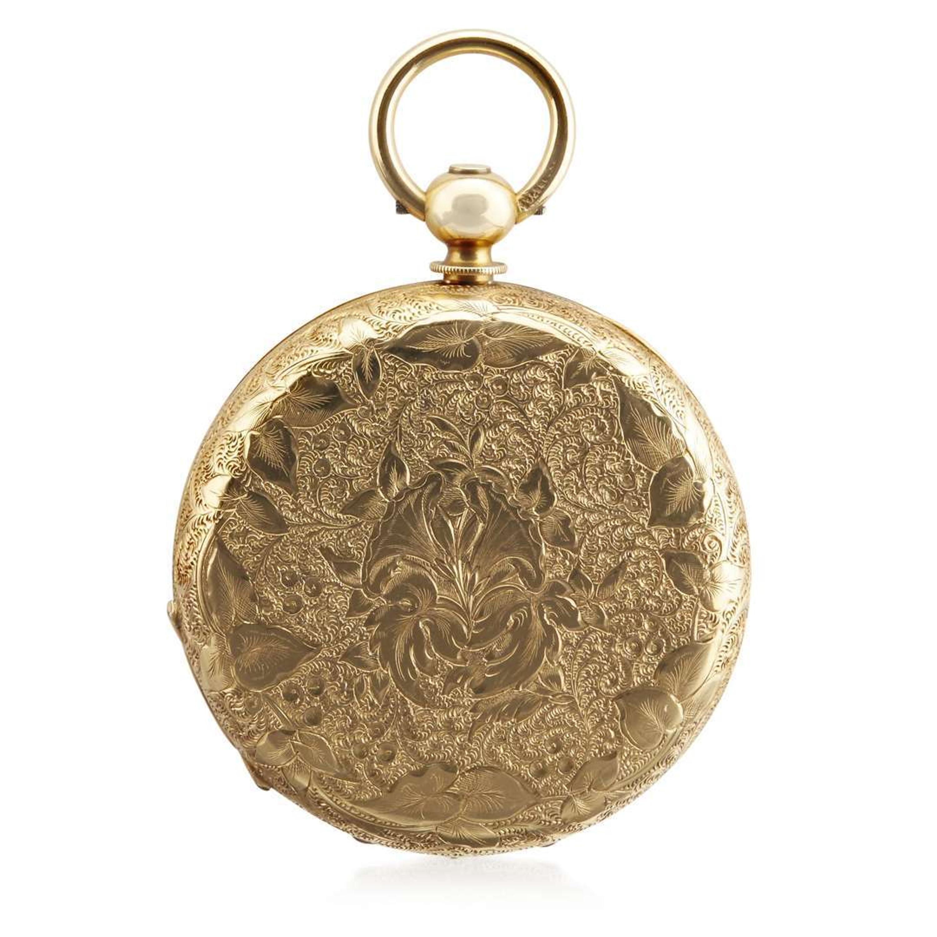 18 karat gold hunting case pocket watch M. J. Tobias, Liverpool, England, first quarter 19th century