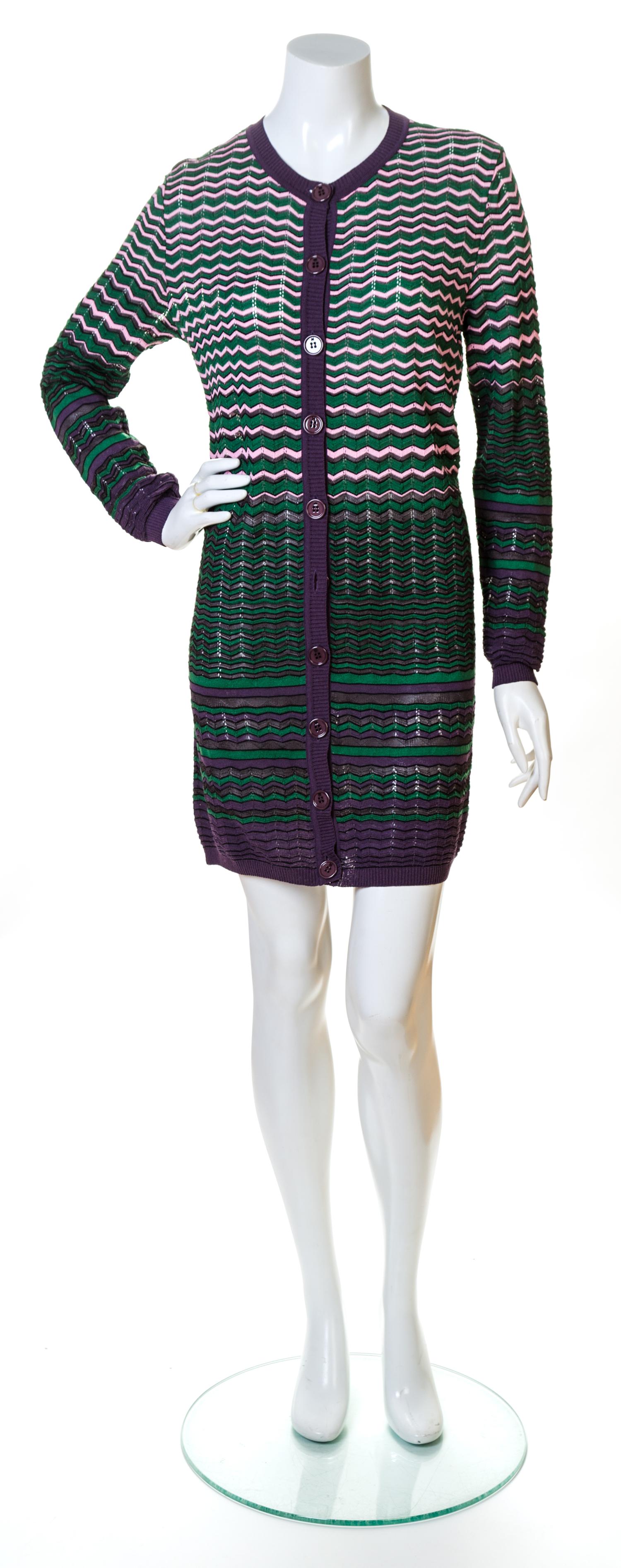 A Missoni Multicolor Knit Cardigan, No size.