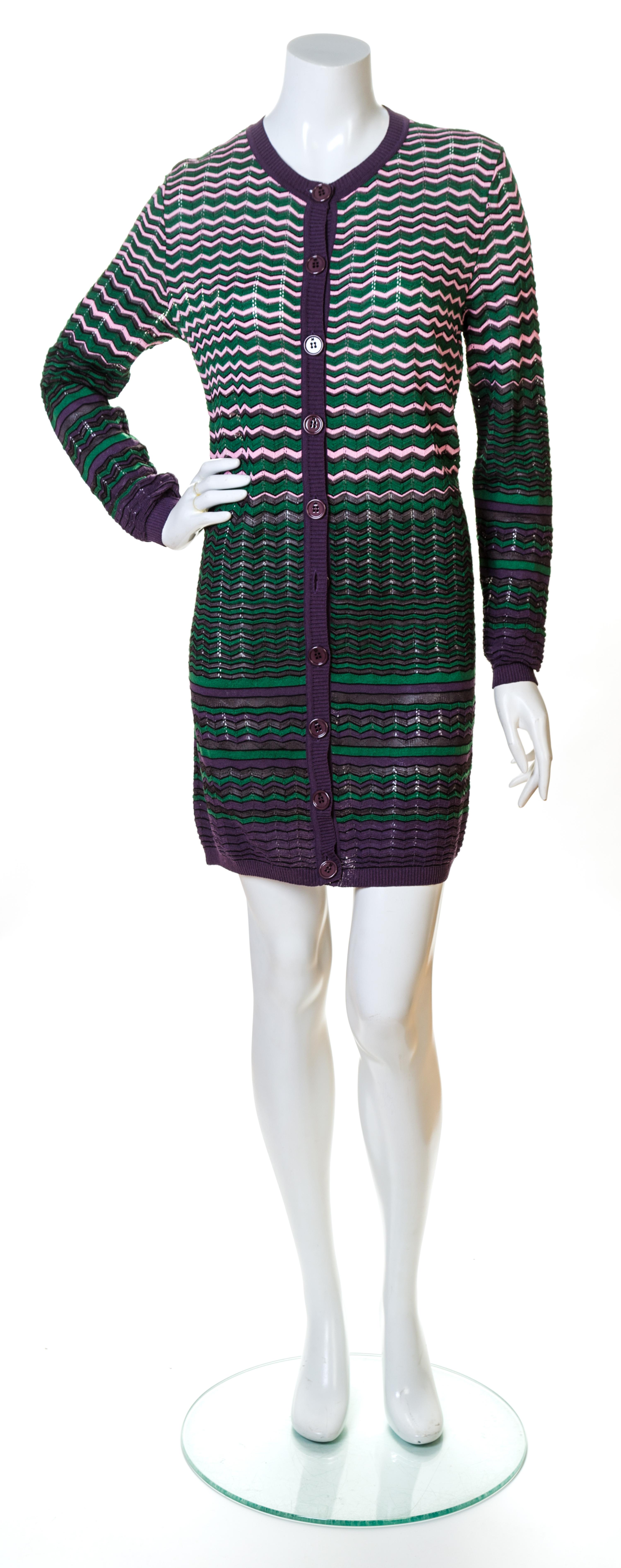 A Missoni Multicolor Knit Cardigan, No size.