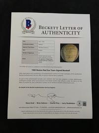 A 1983 Boston Red Sox Team Signed Autograph Baseball with 25 Signatures (Beckett Authentication Services Letter BAS Certified),