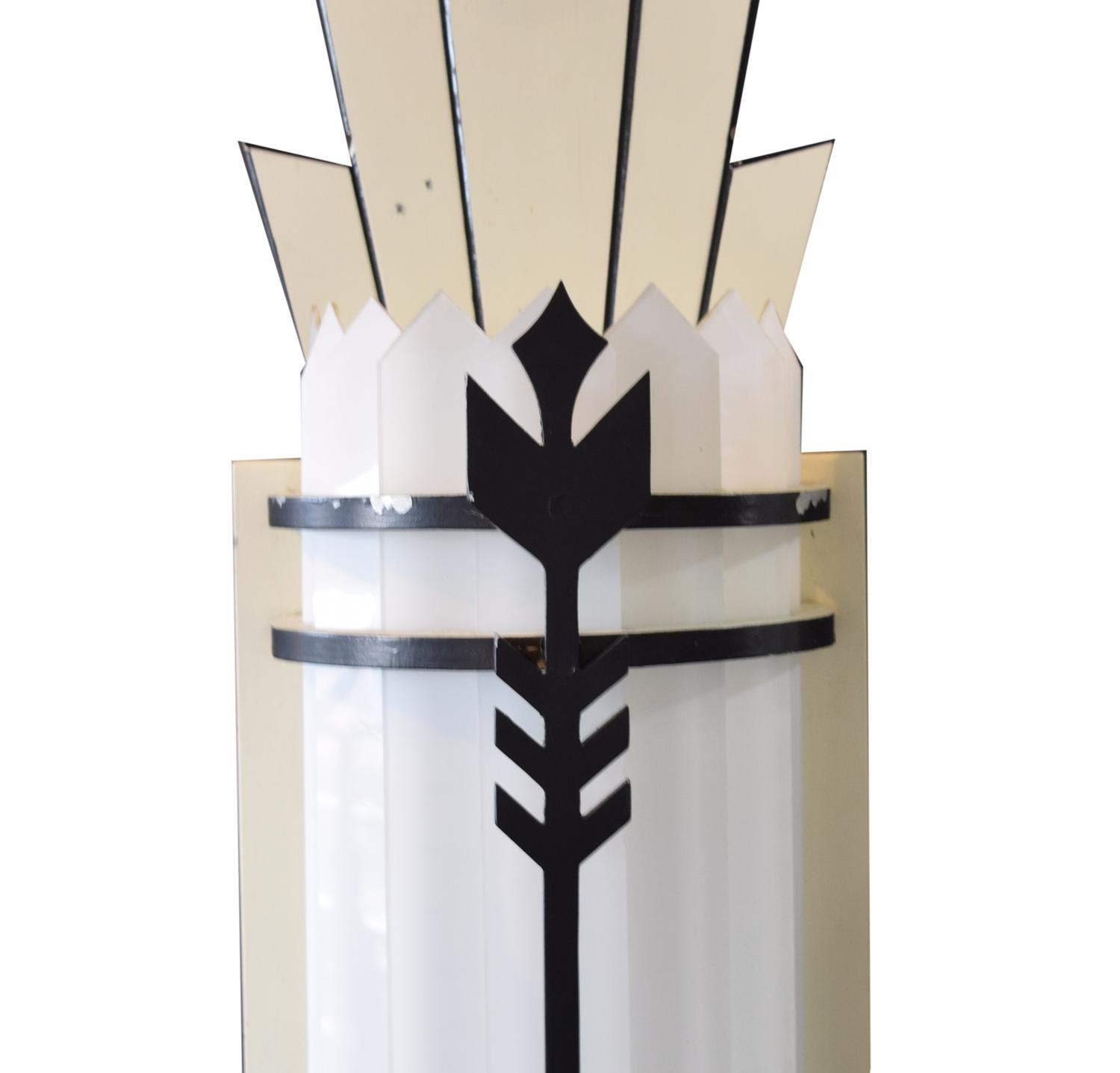A Pair of Theatre Wall Sconces 10.5" W x 8.5" D x 59.5" H, — United States, Circa 1930