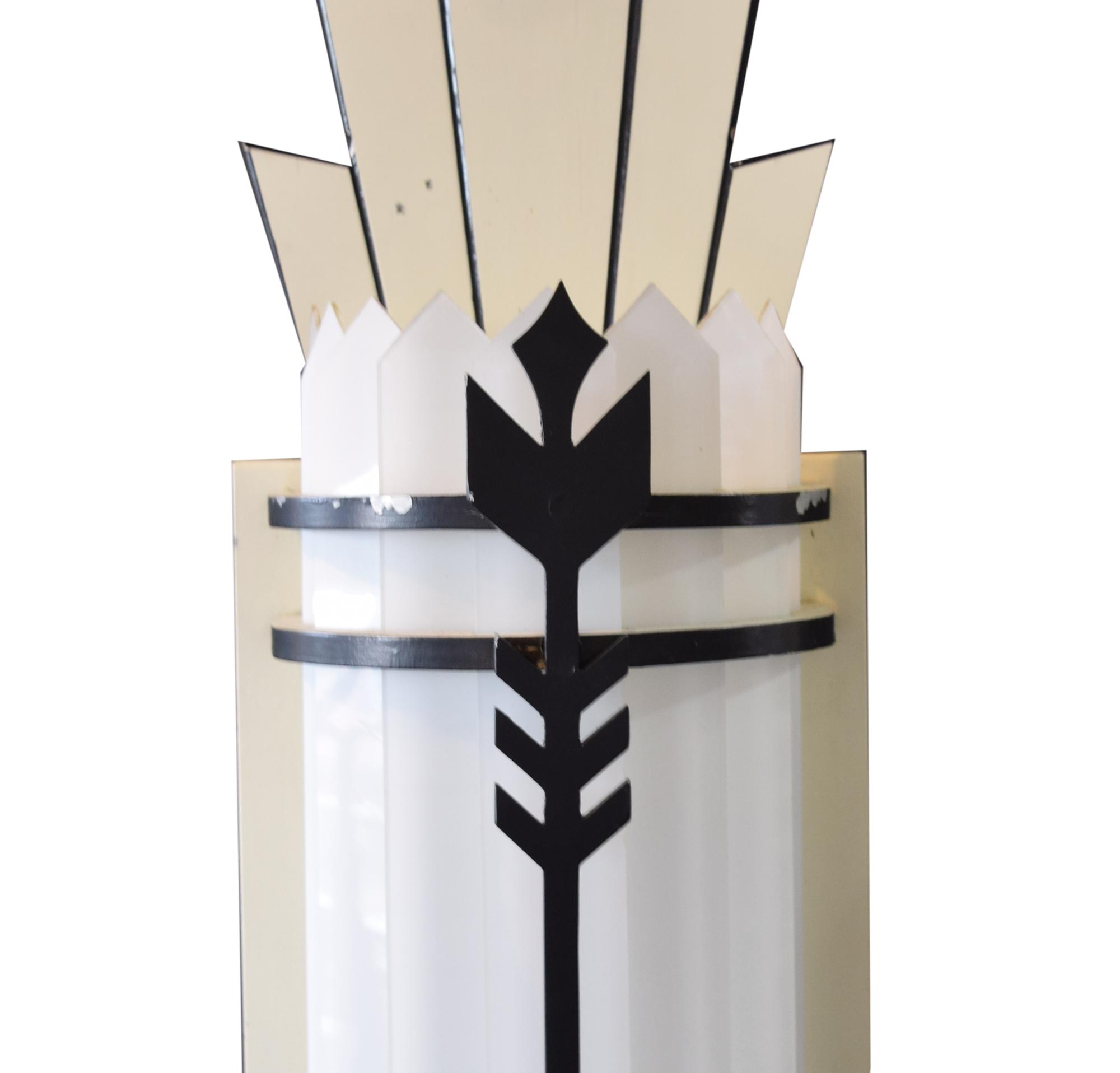 A Pair of Theatre Wall Sconces 10.5" W x 8.5" D x 59.5" H, — United States, Circa 1930