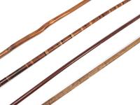 [COMBINED WITH ITEM 2] Four Carved Wood Walking Sticks