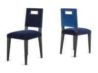 A Set of Eight Henryot and Cie. Velvet-Upholstered Dining Chairs