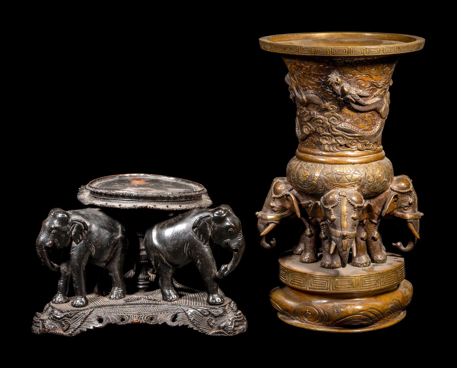 A Chinese Copper Gu Vase