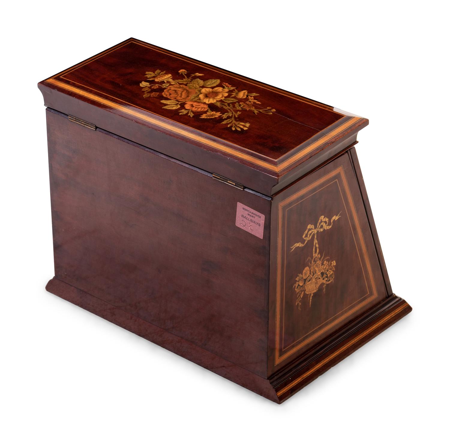 An English Brass-Mounted Mahogany Thornhill's Imperial Writing Cabinet