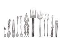 A Collection of Mexican and American Southwestern Silver Flatware Articles