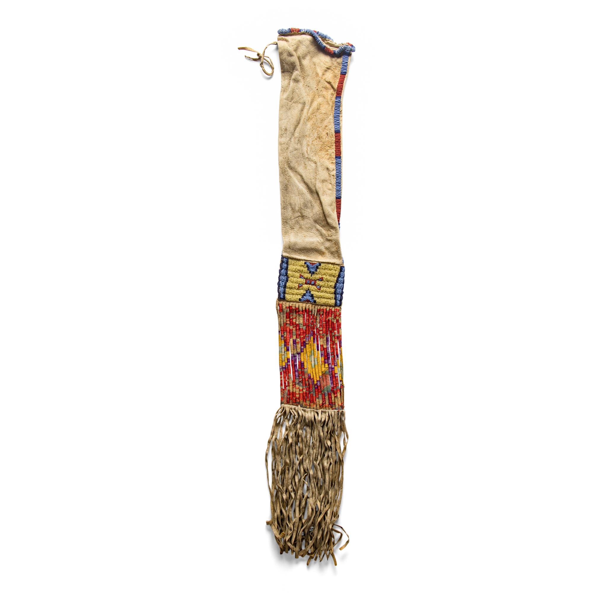 Sioux Beaded Hide Tobacco Bag