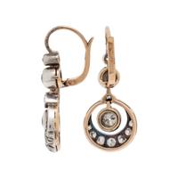 ANTIQUE, DIAMOND EARRINGS