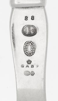 Two Georg Jensen Ornamental Silver Serving Spoons