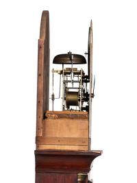 A Federal Inlaid Mahogany Tall Case Clock With Works by Frederick Wingate, Augusta, Maine