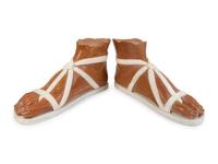 A Pair of Large Grand Tour Style Marble Models of Sandaled Feet