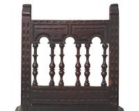 A Pair of Spanish Baroque Carved Walnut Side Chairs, 17th Century