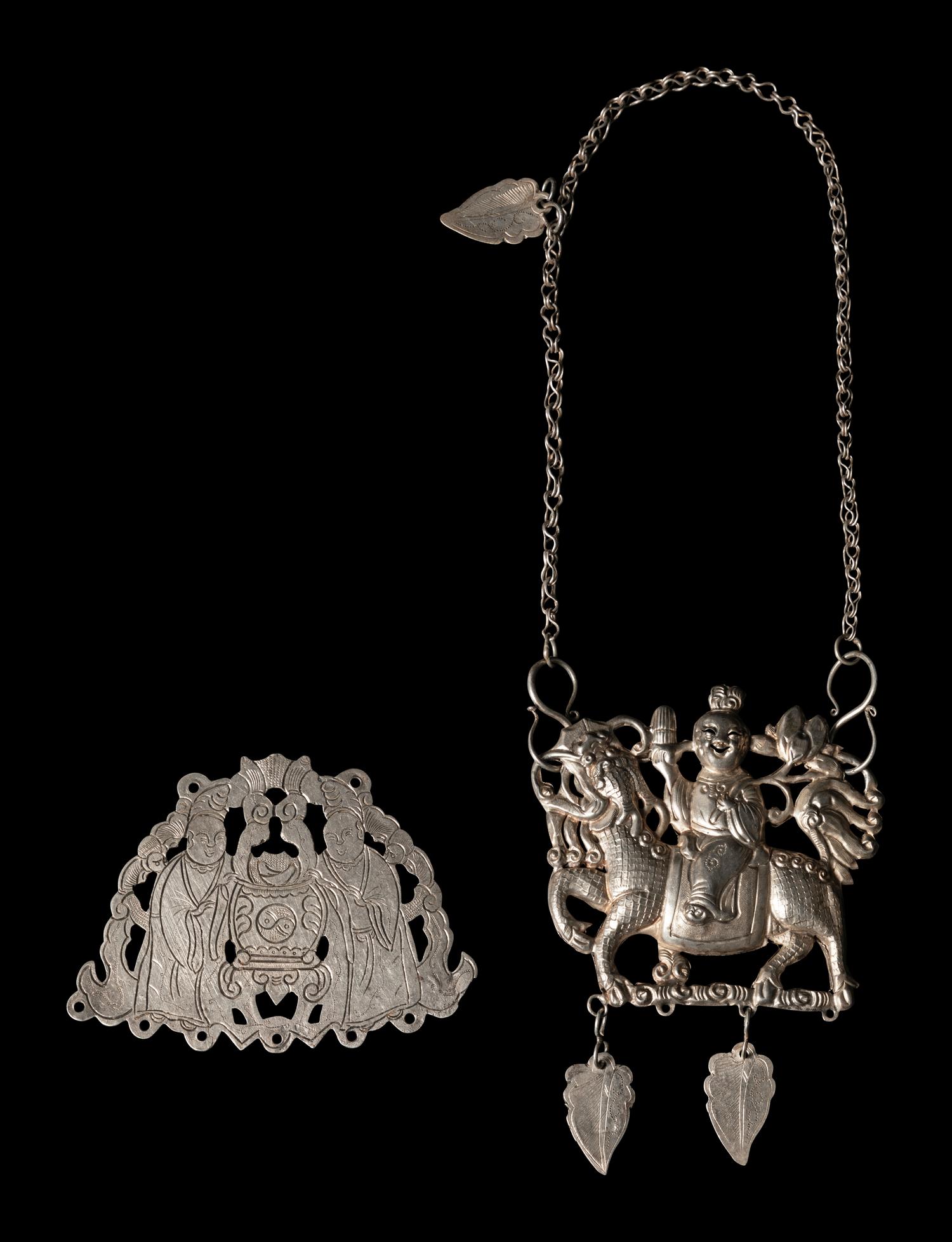 Two Chinese Metal Jewelry