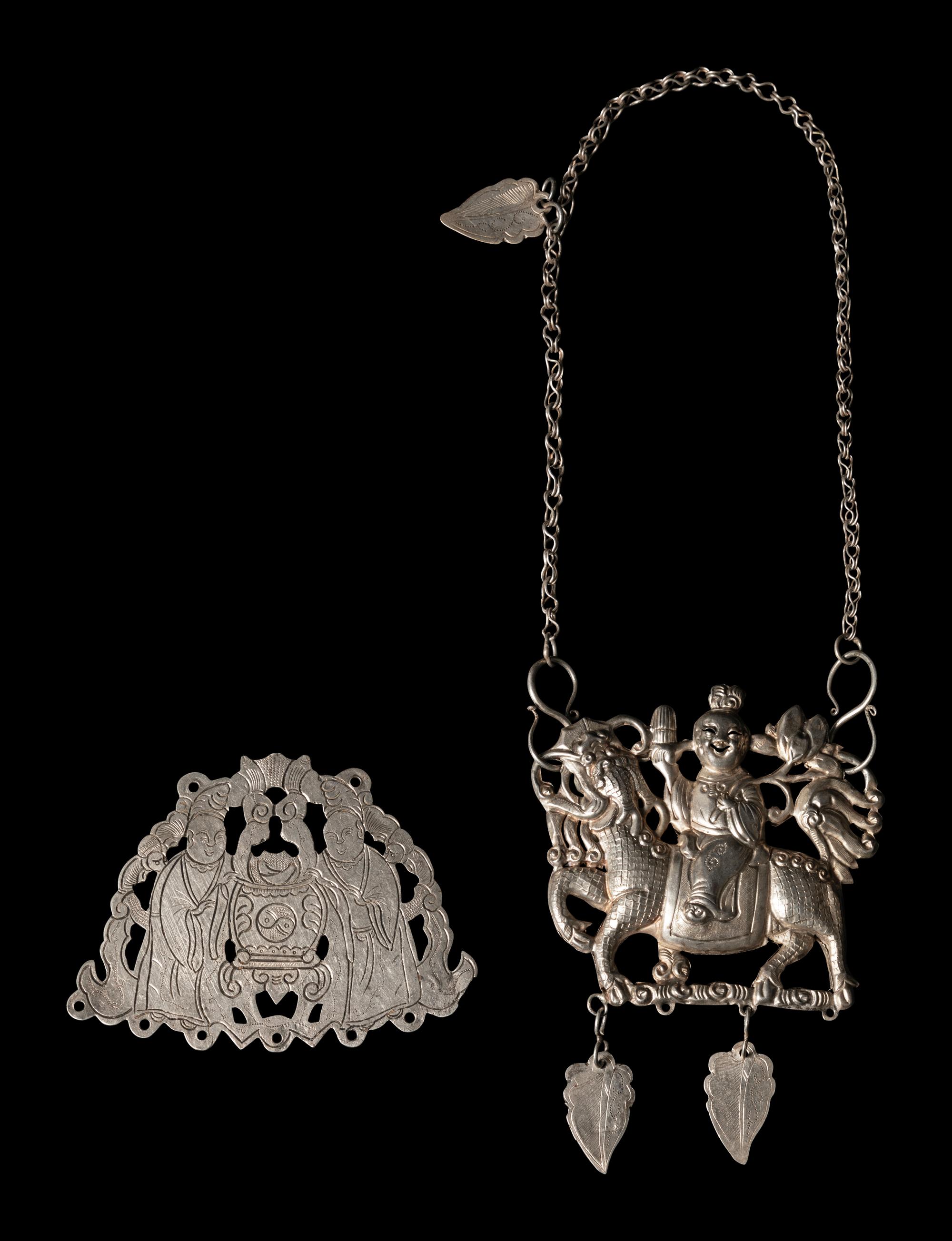 Two Chinese Metal Jewelry