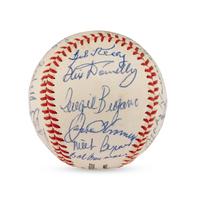 A 1944 St. Louis Cardinals and St. Louis Browns World Series Reunion Signed Baseball (Beckett Authentication Services Letter of Authenticity)