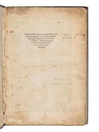 CICERO, Marcus Tullius (106-43 B.C.). De officiis . Commentary by Petrus Marsus. - Laelius, sive de amicitia . Commentary by Omnibonus Leonicenus. - Cato maior, sive de senectute . Commentary by Martinus Phileticus. - Paradoxa Stoicorum . Venice: Philippus Pincius, 16 July 1493.