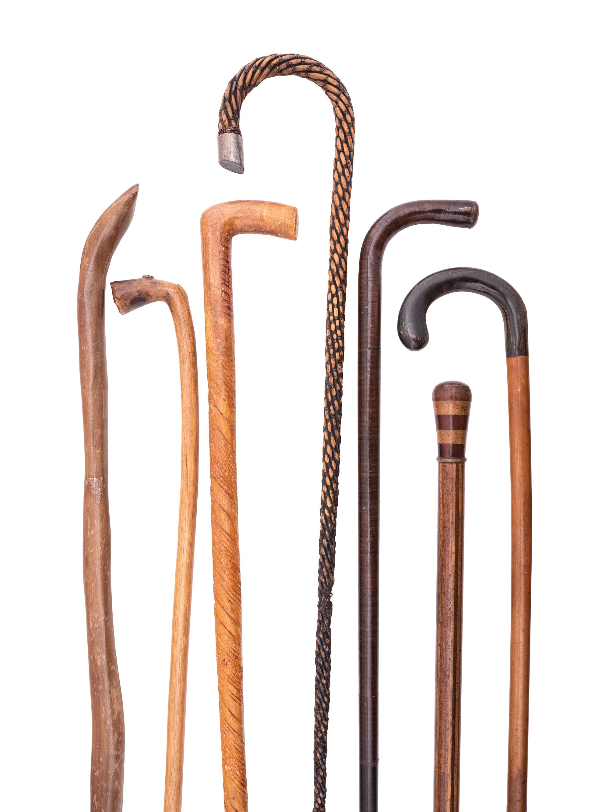 Seven Folk Art Carved Canes