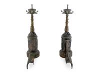 A Pair of Neoclassical Style Gilt-Metal Chenets — LATE 19TH/EARLY 20TH CENTURY