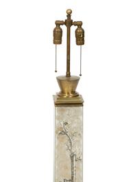 A Pair of French Eglomise Table Lamps in the Manner of Fornasetti — EARLY 20TH CENTURY