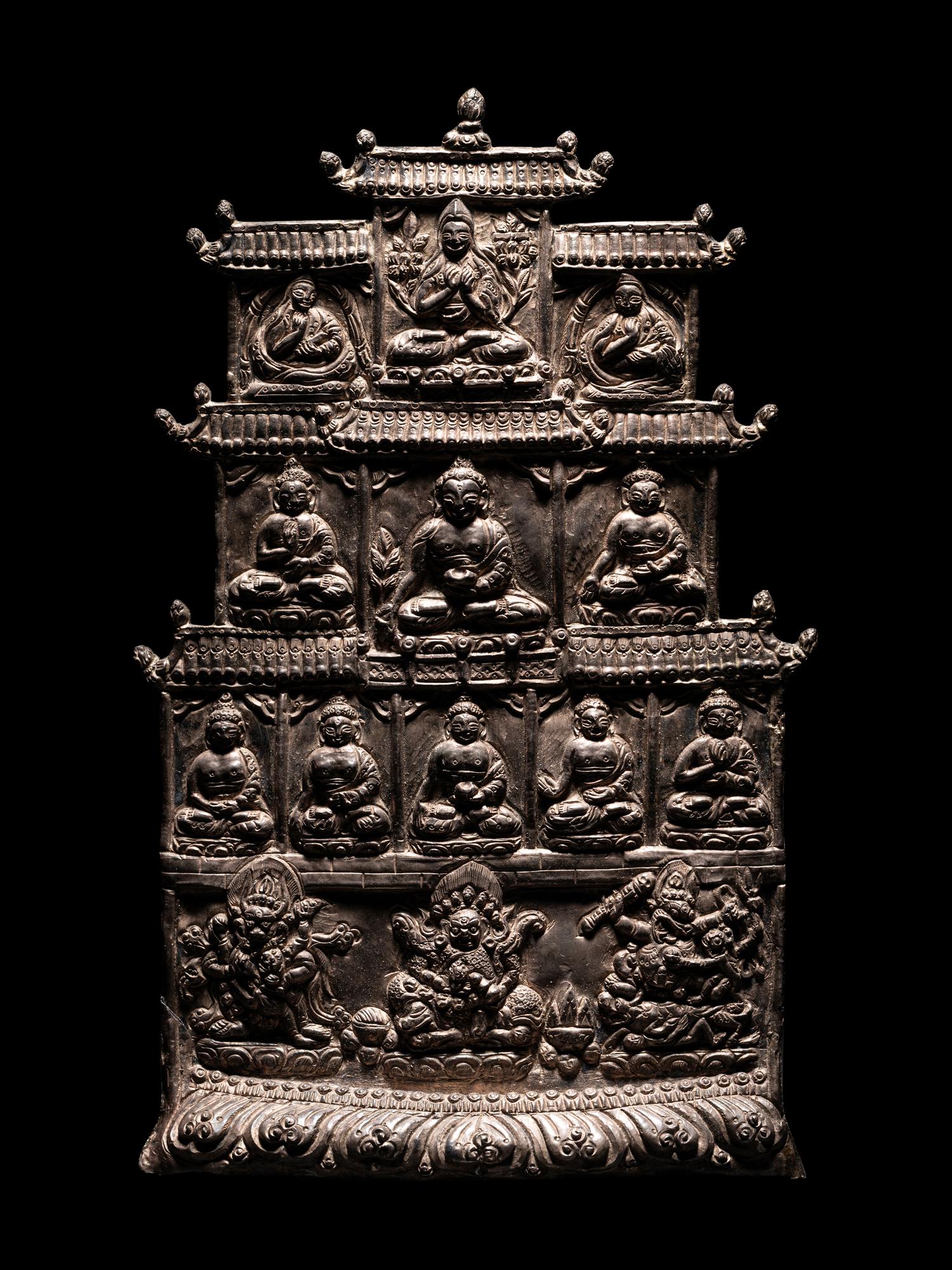 A Tibetan Silver Travelling Shrine, Ga‘u