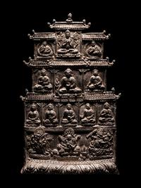 A Tibetan Silver Travelling Shrine, Ga‘u