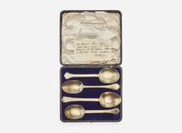 An assembled set of four early English silver spoons of Scottish historical interest, late 17th century