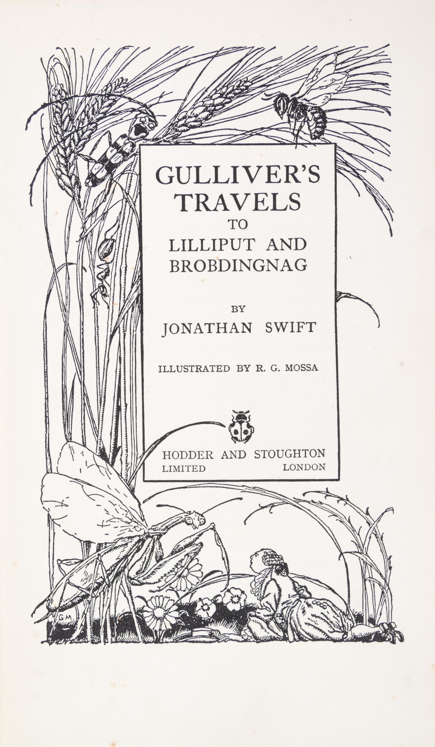 (GULLIVER'S TRAVELS) SWIFT, JONATHAN. A group of eight various editions of Gulliver's Travels.