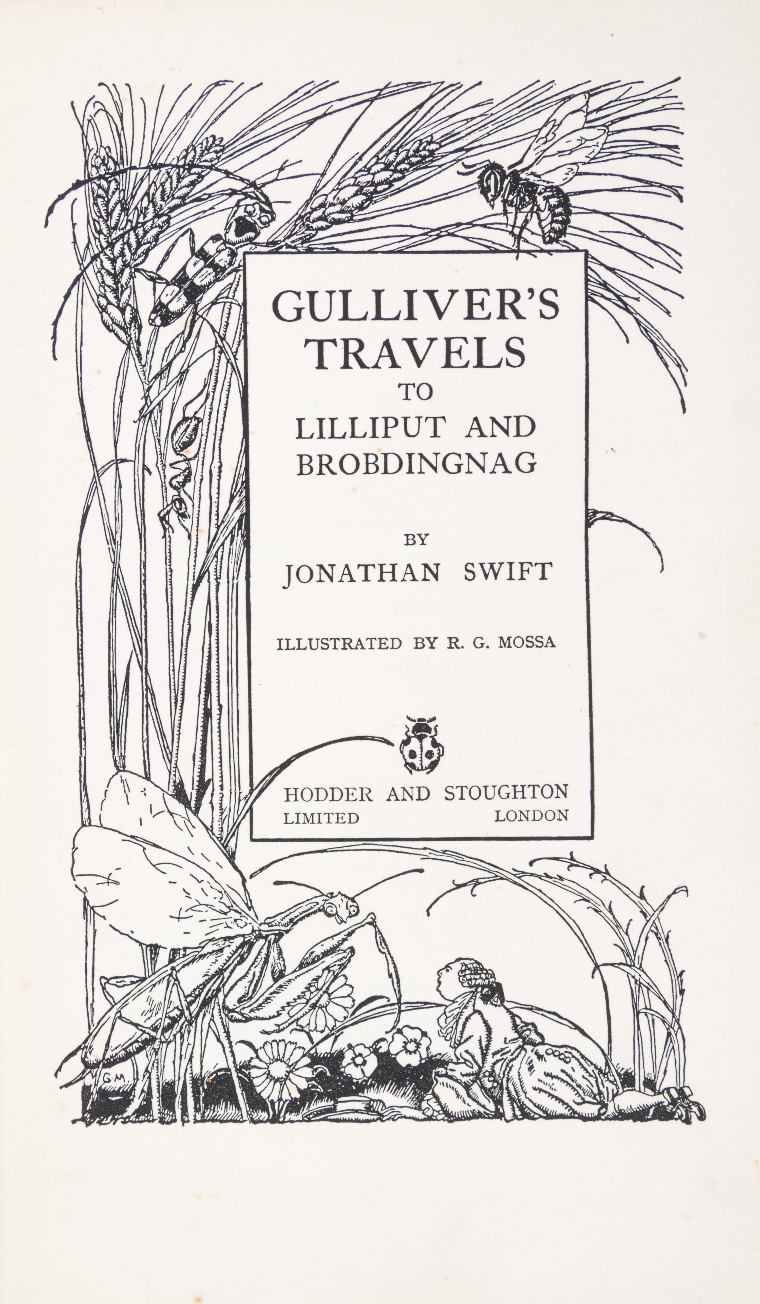 (GULLIVER'S TRAVELS) SWIFT, JONATHAN. A group of eight various editions of Gulliver's Travels.