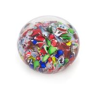 Saint-Louis, France, an antique scrambled millefiori paperweight
