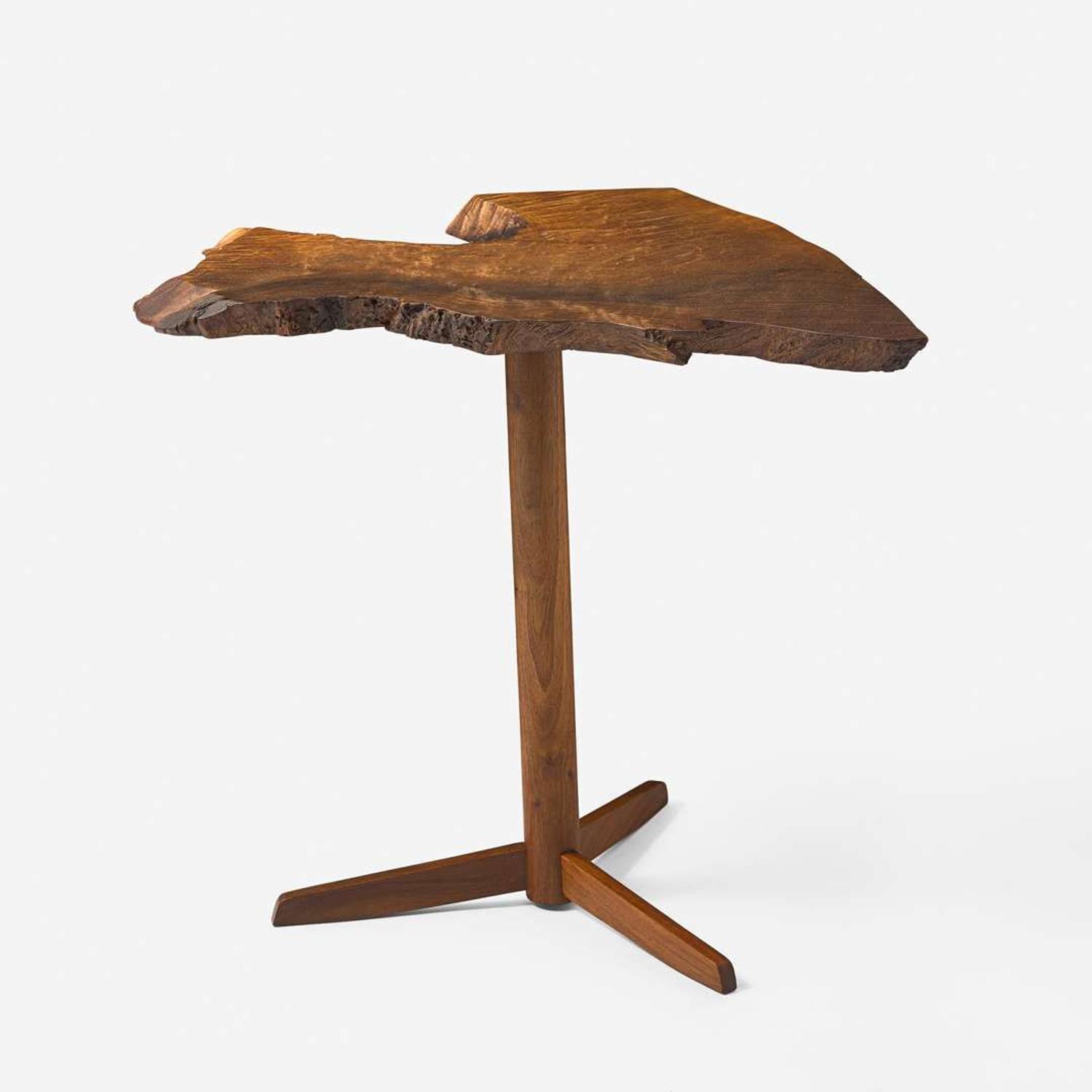 George Nakashima (American, 1905-1990) "Pedestal" End Table, New Hope, Pennsylvania, 1963