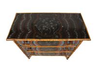An English Bamboo and Lacquer Chest of Drawers
