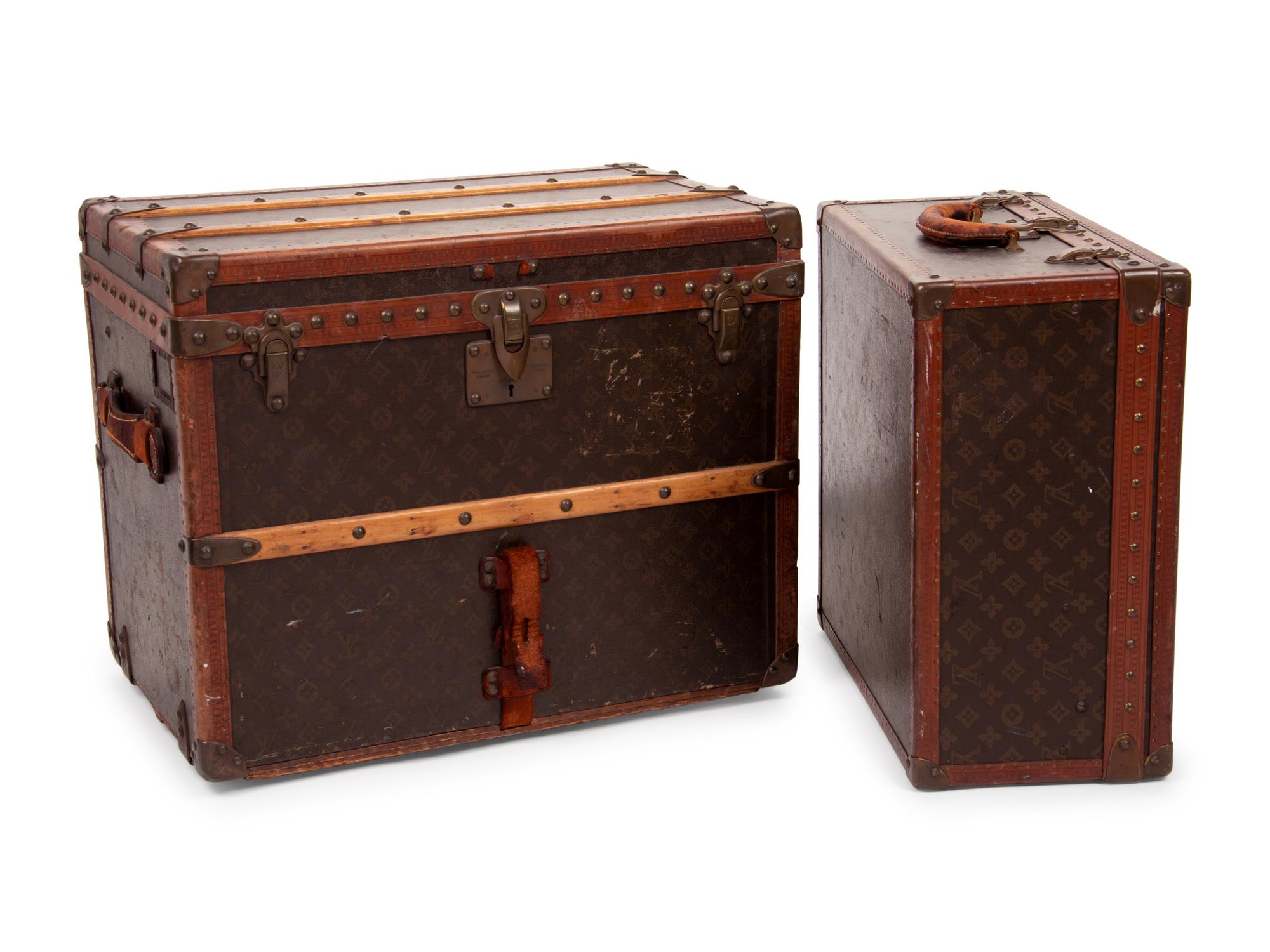 Two Louis Vuitton Early 20th Century Travel Trunks