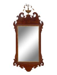 A Federal Style Parcel-Gilt Mahogany Mirror