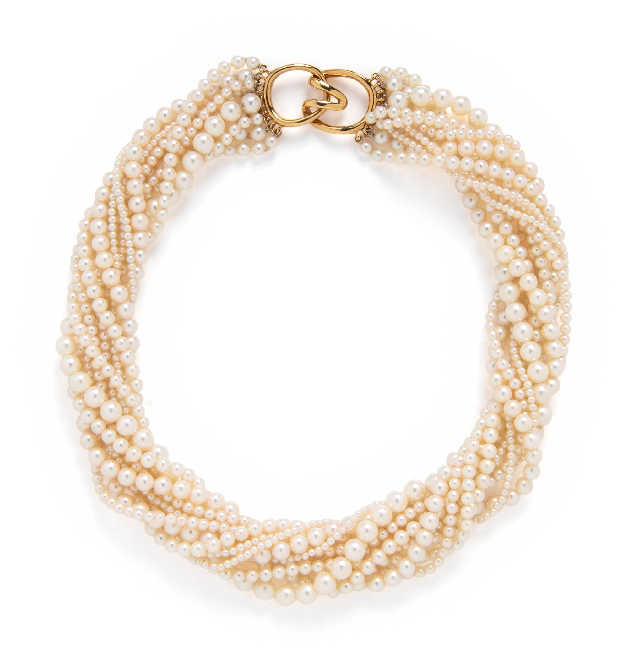 TIFFANY & CO., CULTURED PEARL TORSADE CHOKER NECKLACE