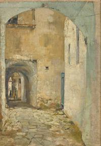 Paesaggio and Vicolo (two works)