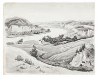 Thomas Hart Benton, (American, 1889-1975), Eagle Creek, Lewis and Clark Camp