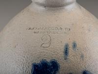 An F.A. Plaisted & Co . Two-Gallon Cobalt Decorated Stoneware Jug