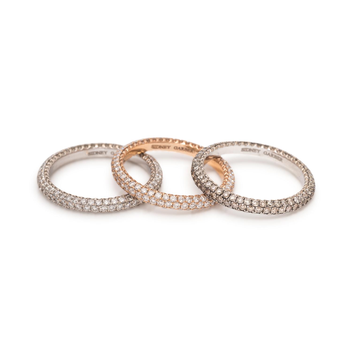 SIDNEY GARBER, COLLECTION OF DIAMOND BANDS