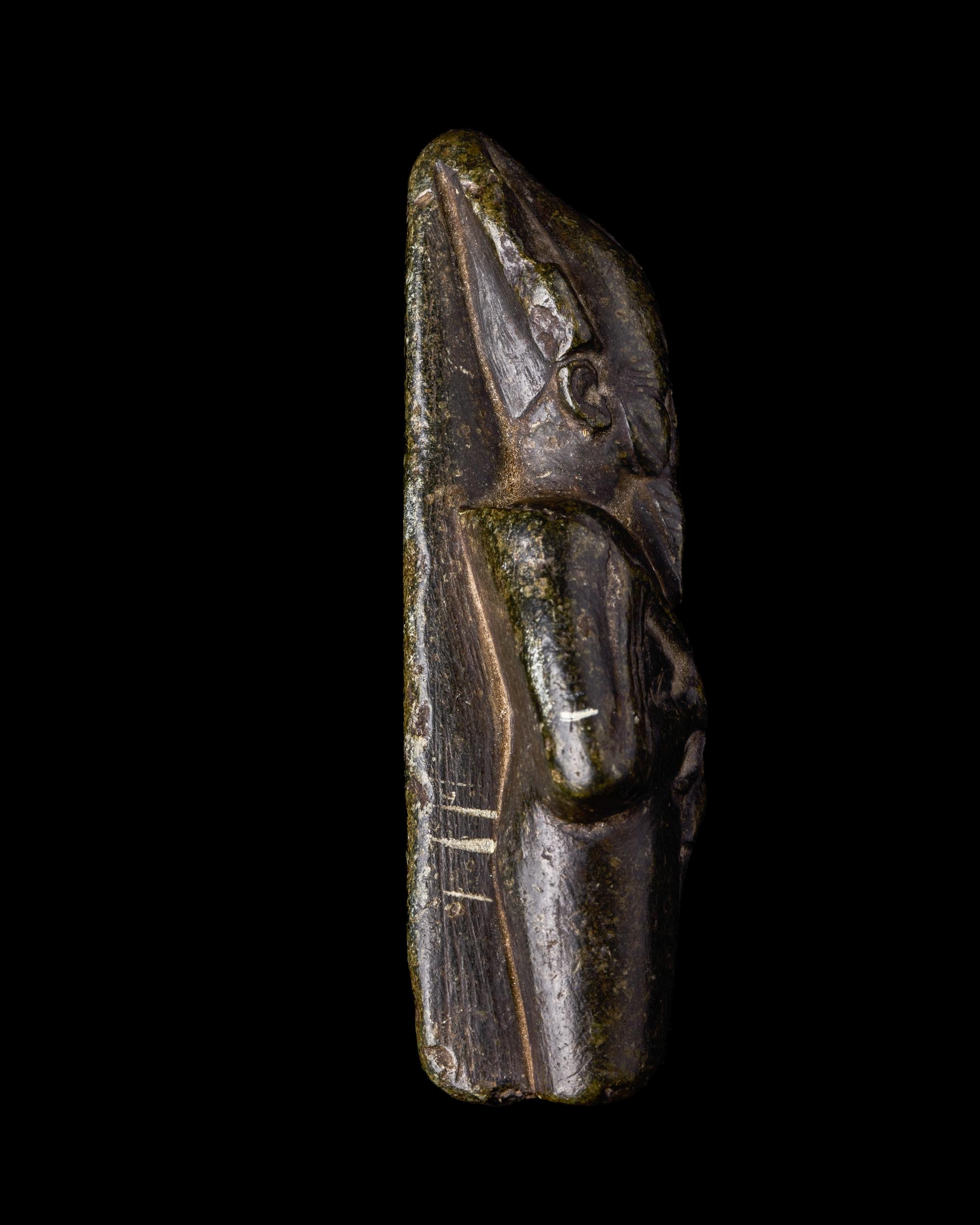 An Egyptian Serpentine Osiris Fragment