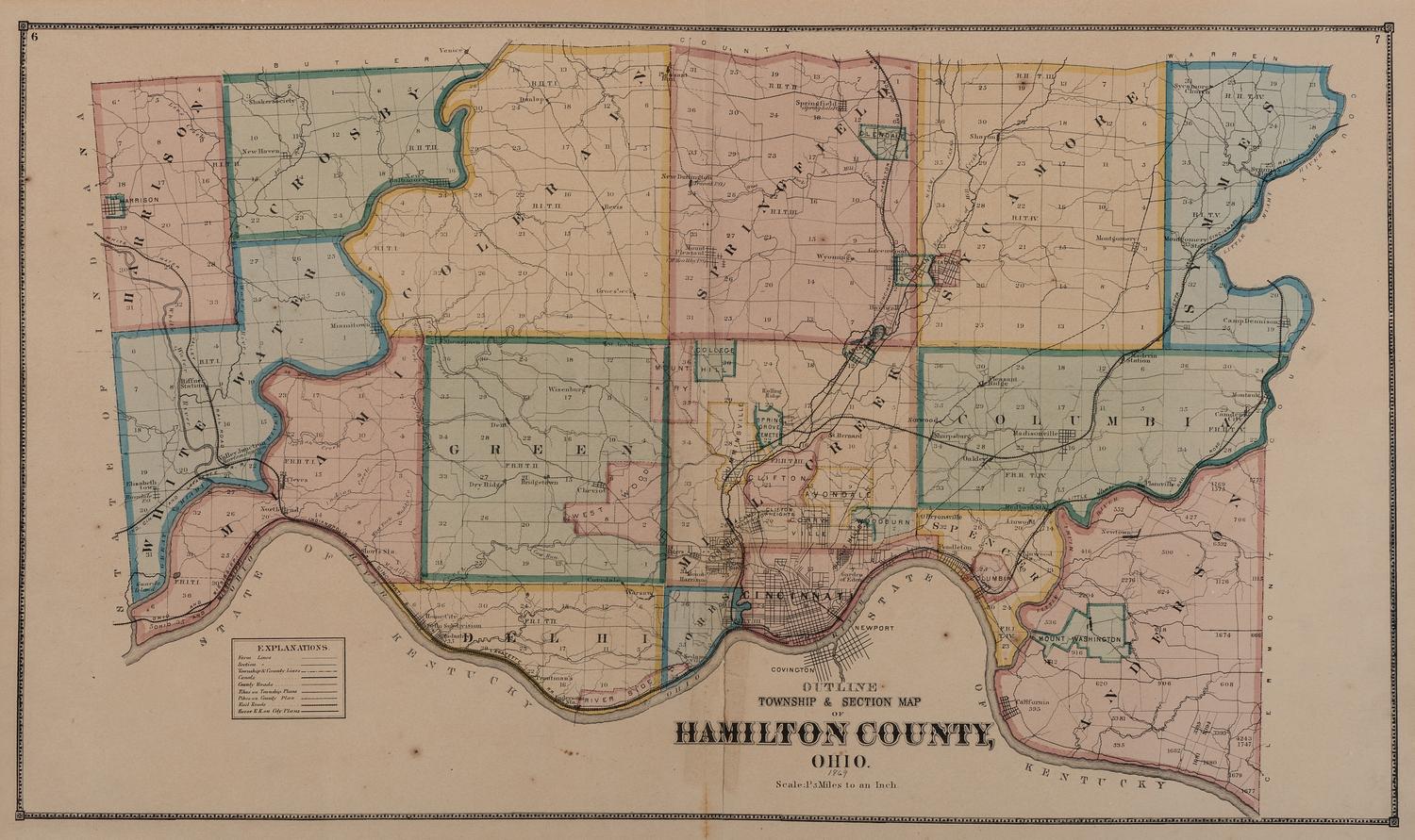 Two Maps of Cincinnati and Hamilton County