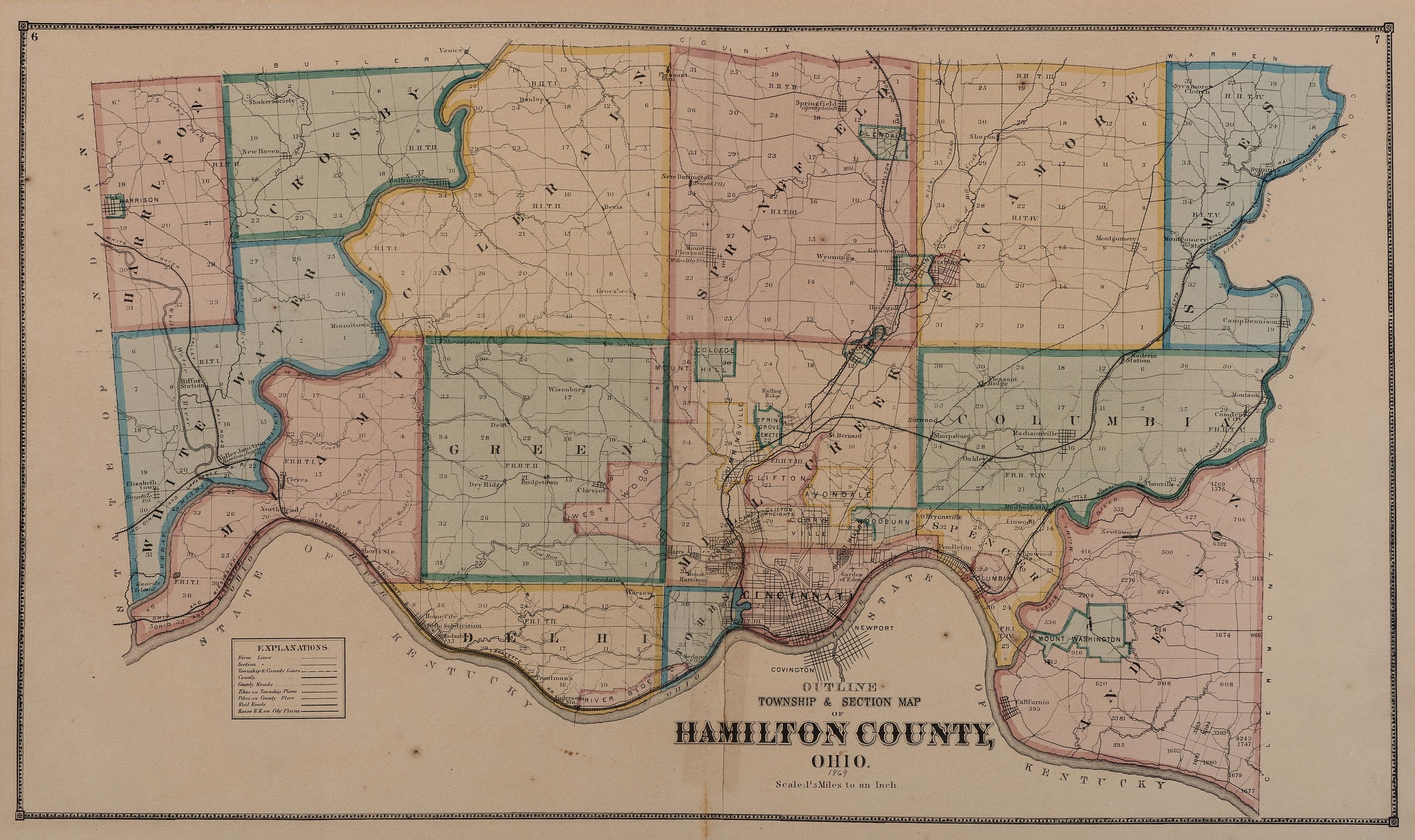 Two Maps of Cincinnati and Hamilton County