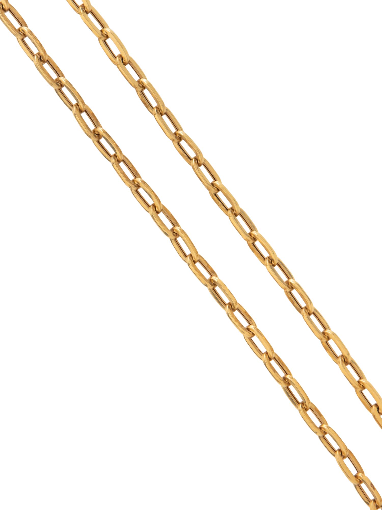 YELLOW GOLD PAPER CLIP LINK CHAIN