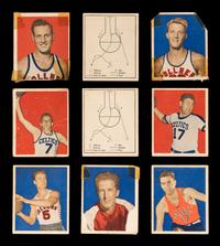 A Group of Nine 1948 Bowman Basketball Cards,